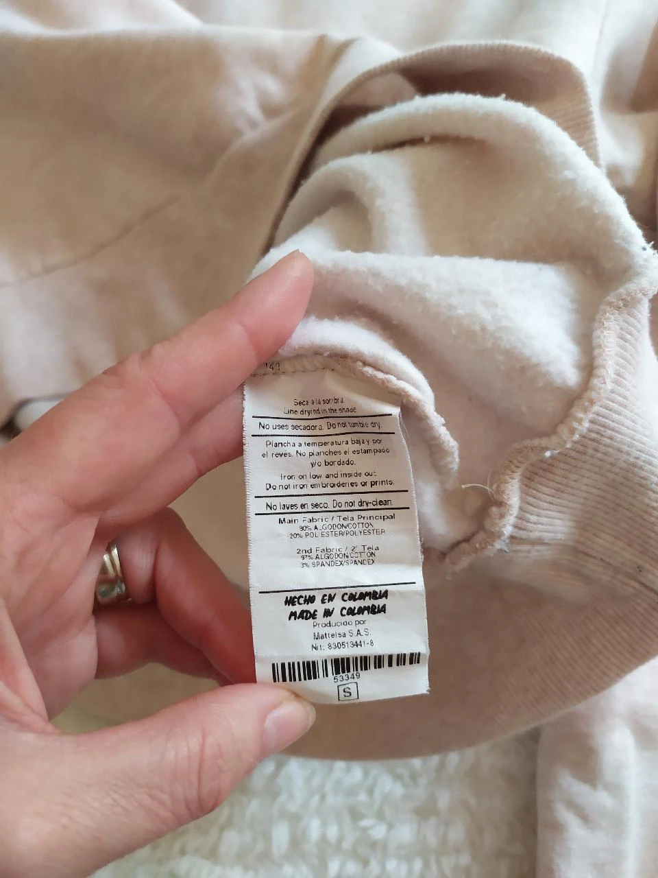 Mattelsa Sweatshirt Surdimensionné Déclaration Crème Femme S Coton – photo 14